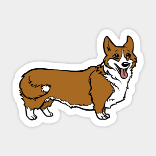 Pembroke Welsh Corgi Red and White Sticker